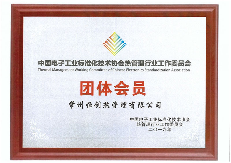 热管理行业会员铜牌